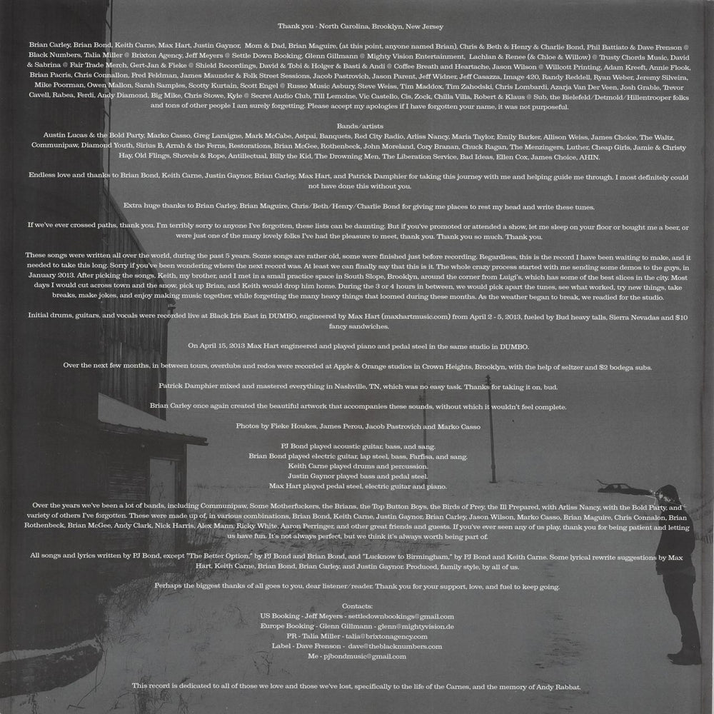 PJ Bond Where Were You? - Autographed US vinyl LP album (LP record)