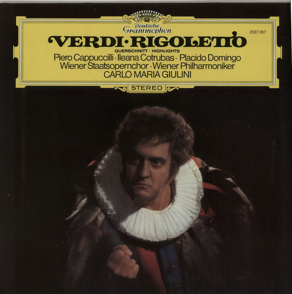 Placido Domingo Verdi: Rigoletto German vinyl LP album (LP record) 2537057