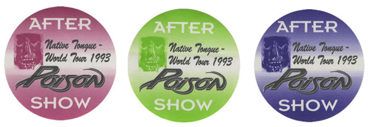 Poison Native Tongue - World Tour Passes US tour pass POITPNA428603