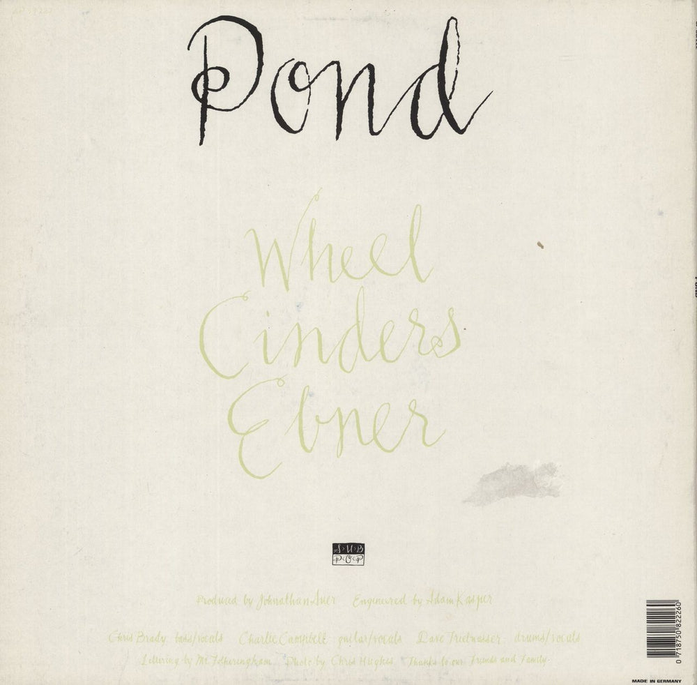 Pond Wheel German 12" vinyl single (12 inch record / Maxi-single) SP59/222