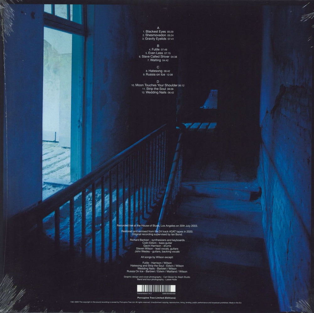Porcupine Tree House Of Blues - Los Angeles 2003 - Blue Vinyl -  Sealed UK 2-LP vinyl record set (Double LP Album) 5060164400400