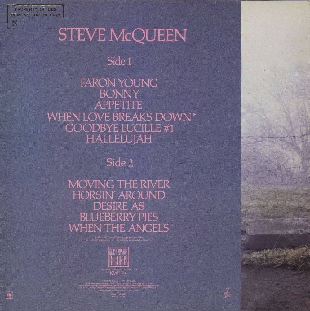 Prefab Sprout Steve McQueen - Promo Stamped Sleeve UK vinyl LP album (LP record)