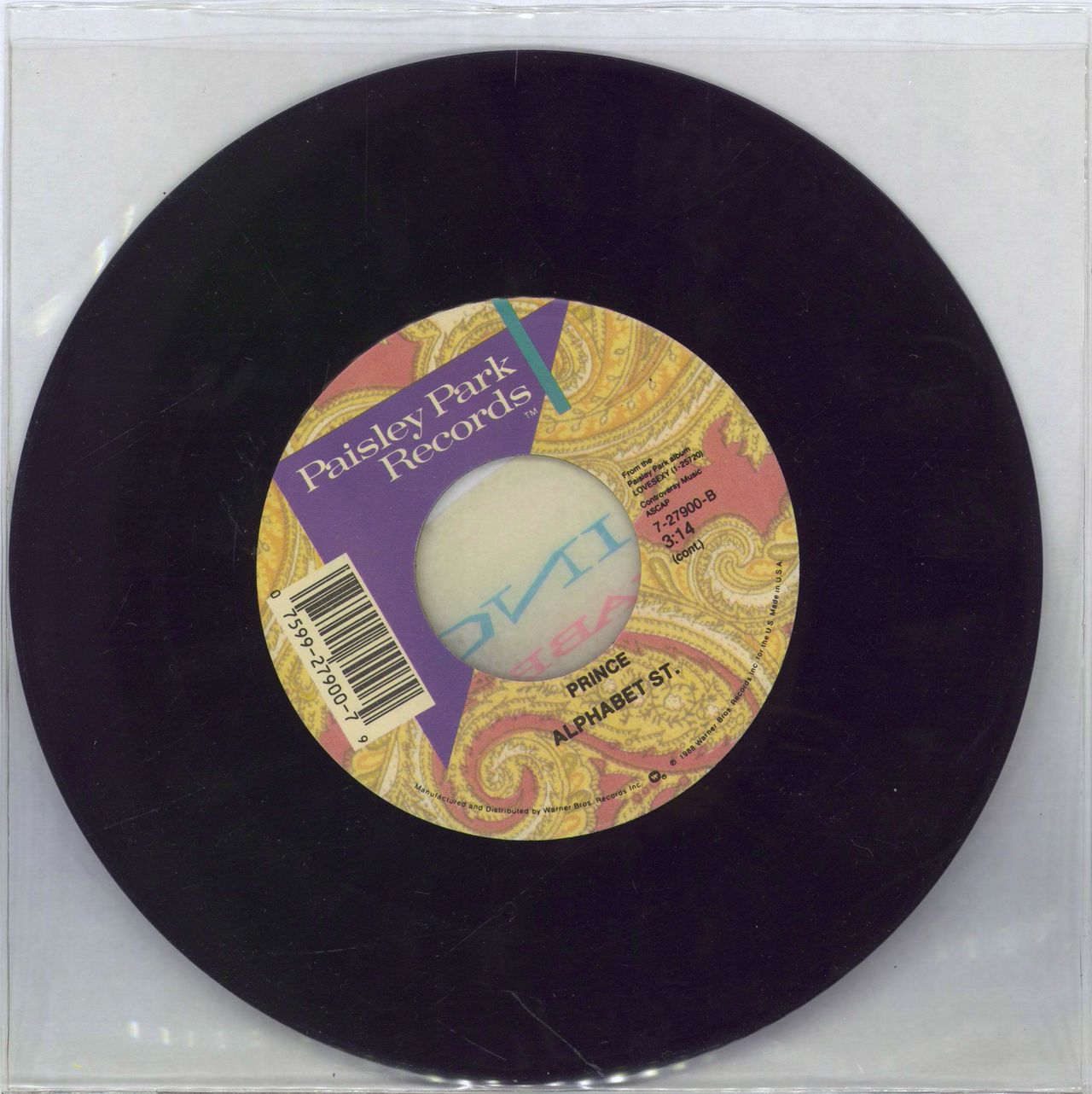 Prince Street Stickered PVC sleeve US 7" vinyl — RareVinyl.com