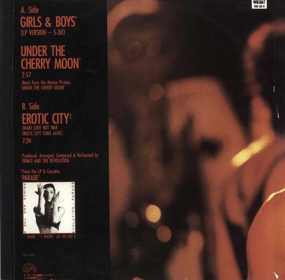 Prince Girls & Boys - EX UK 12" vinyl single (12 inch record / Maxi-single)