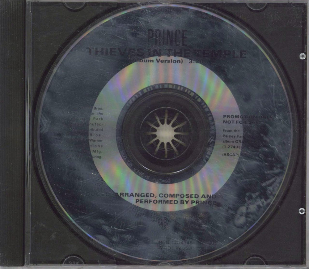 Prince Thieves In The Temple US Promo CD single (CD5 / 5") PRO-CD-4345