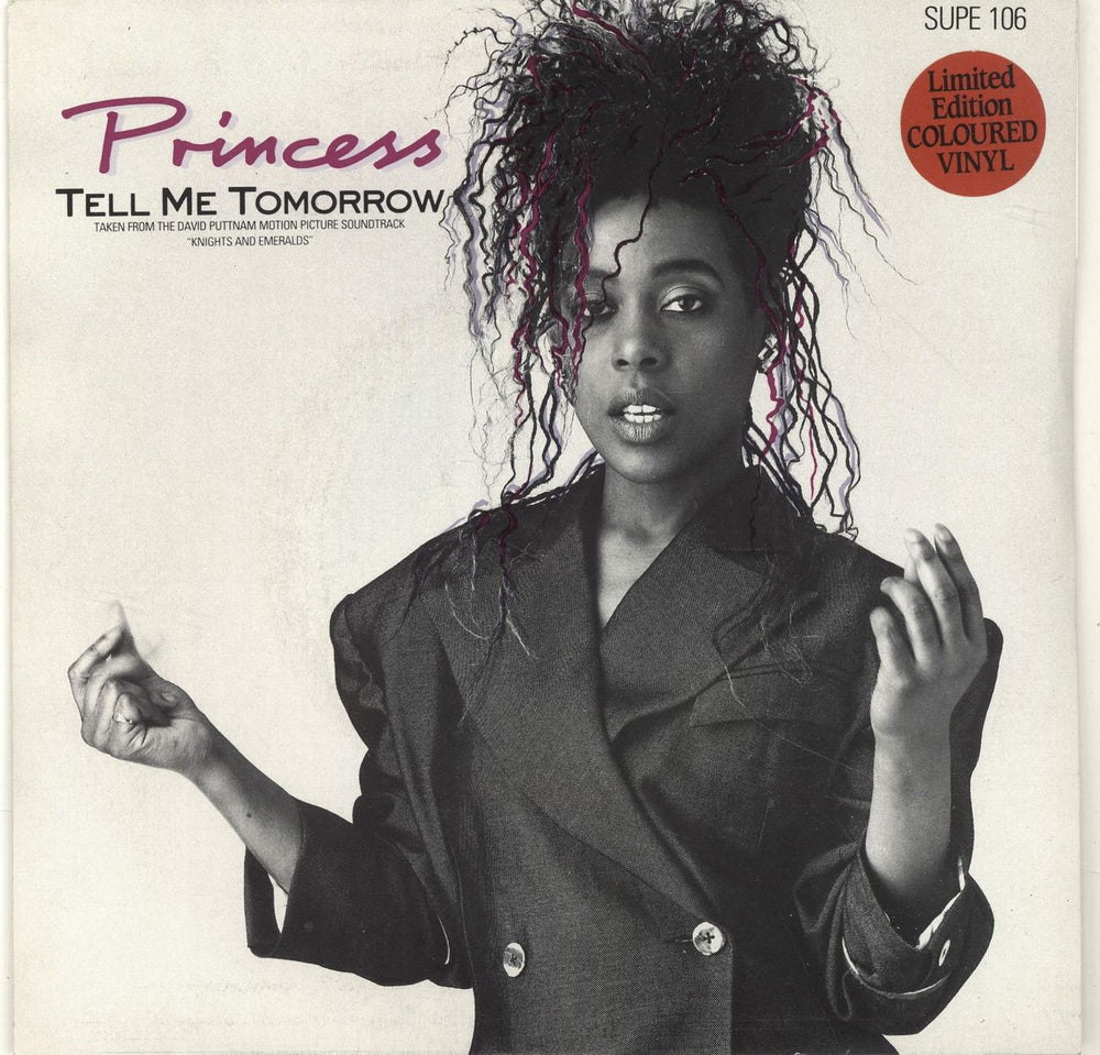 Princess Tell Me Tomorrow - Pink Vinyl UK 7" vinyl single (7 inch record / 45) SUPE106