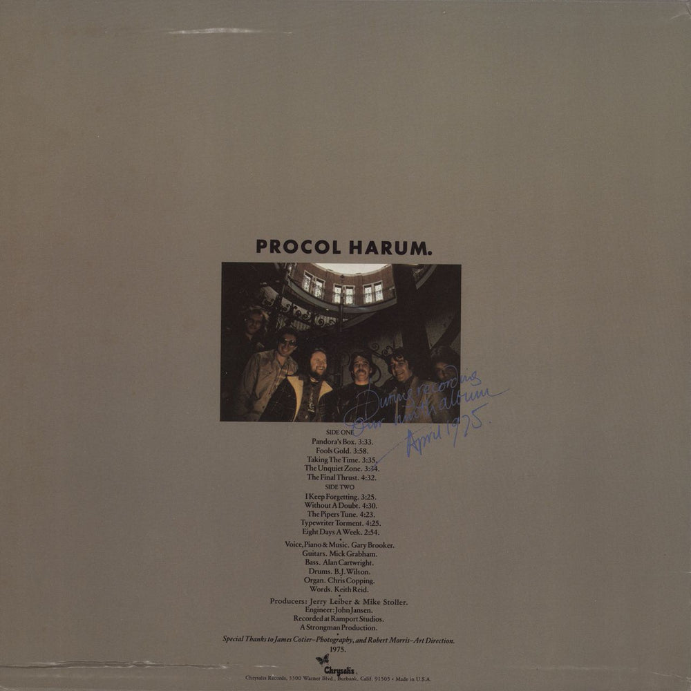 Procol Harum Procol's Ninth US vinyl LP album (LP record)