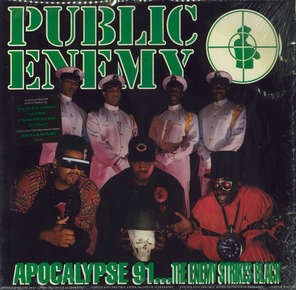 Public Enemy Apocalypse 91 - Hype Stickered in Shrink US 2-LP vinyl record set (Double LP Album) 4687511