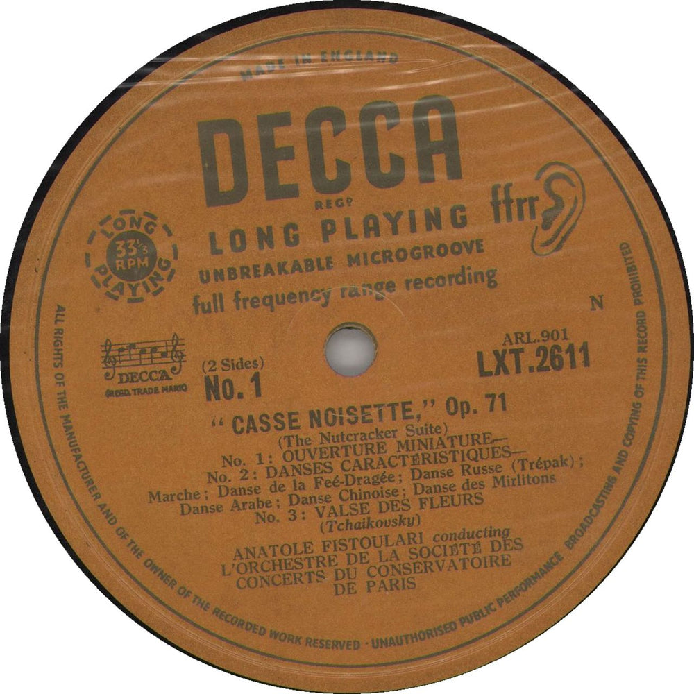 Pyotr Ilyich Tchaikovsky Casse-Noisette Suite, Op. 71 (The Nutcracker) UK vinyl LP album (LP record)