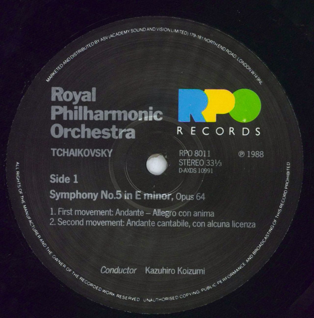 Pyotr Ilyich Tchaikovsky Tchaikovsky: Symphony No.5 / Marche Slave UK vinyl LP album (LP record) T3NLPTC819009