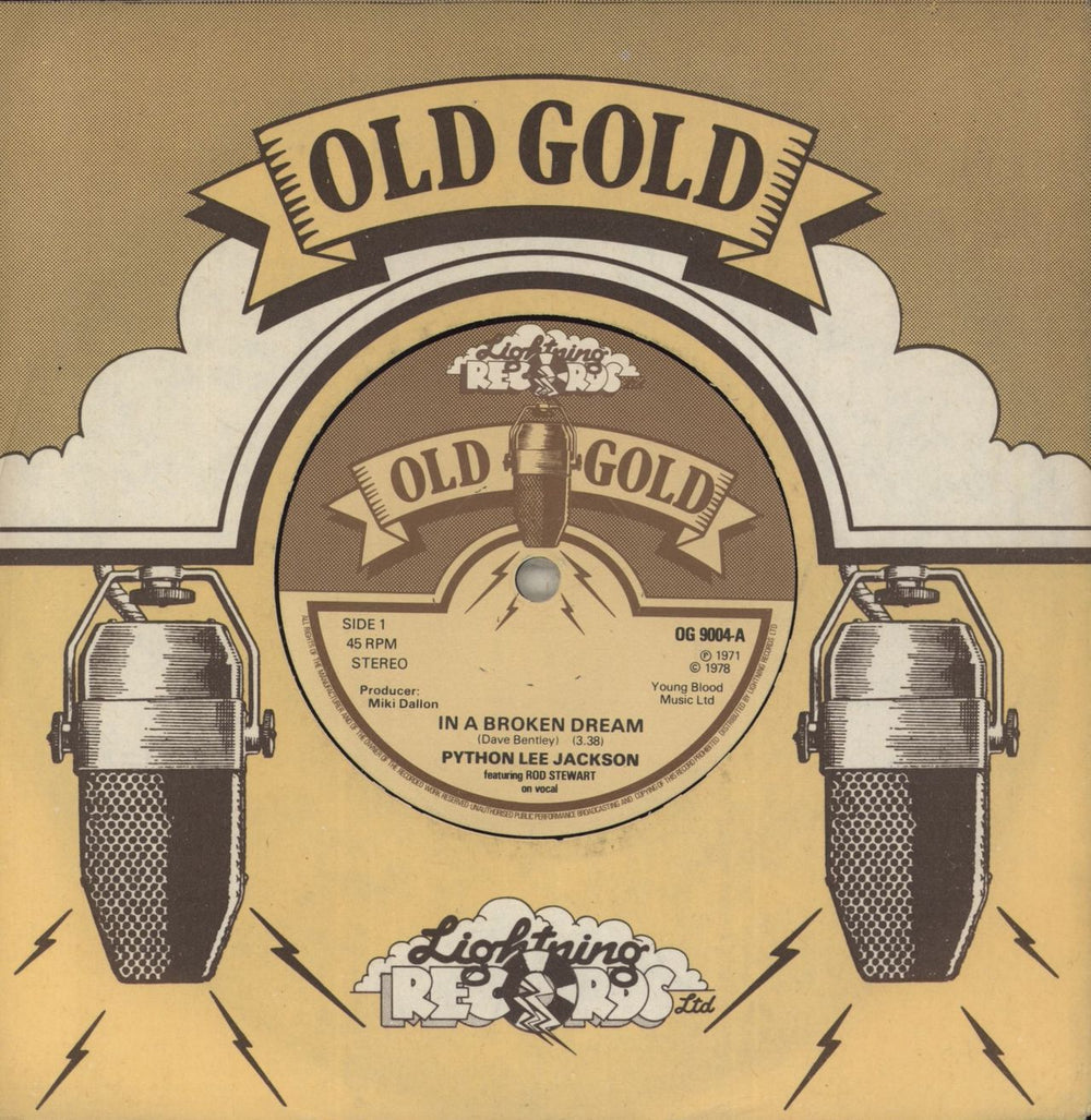 Python Lee Jackson In A Broken Dream UK 7" vinyl single (7 inch record / 45) OG9004