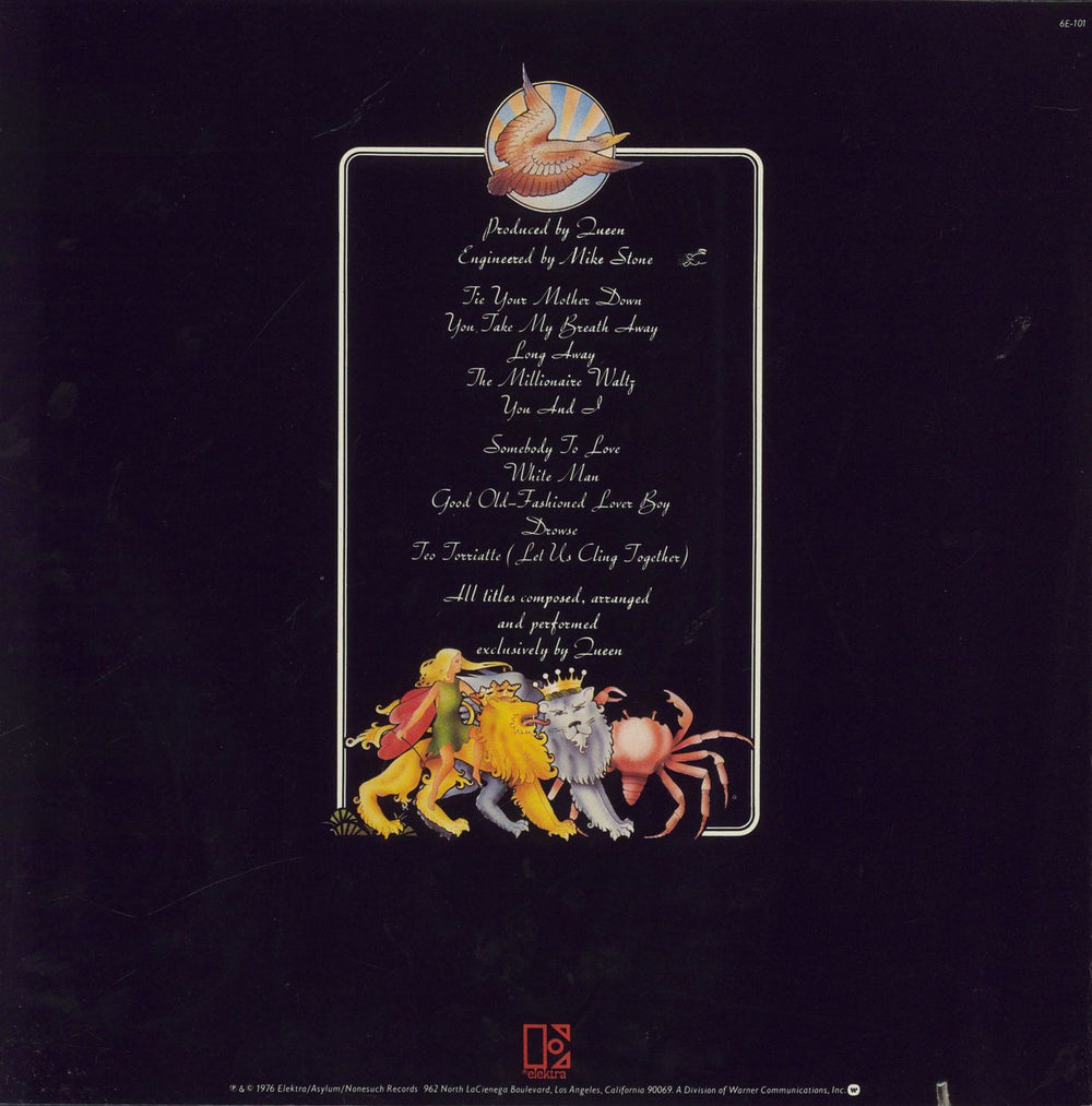 Queen A Day At The Races - Deletion Marked Sleeve US vinyl LP album (LP record)