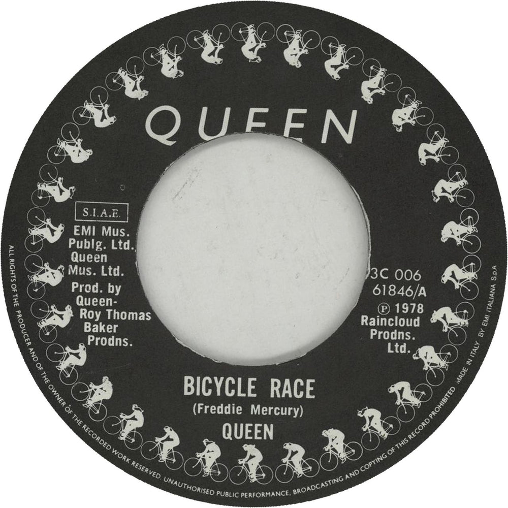 Queen Bicycle Race Italian 7" vinyl single (7 inch record / 45)