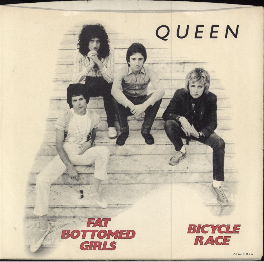 Queen Fat Bottomed Girls + P/S - EX US Promo 7" vinyl single (7 inch record / 45)