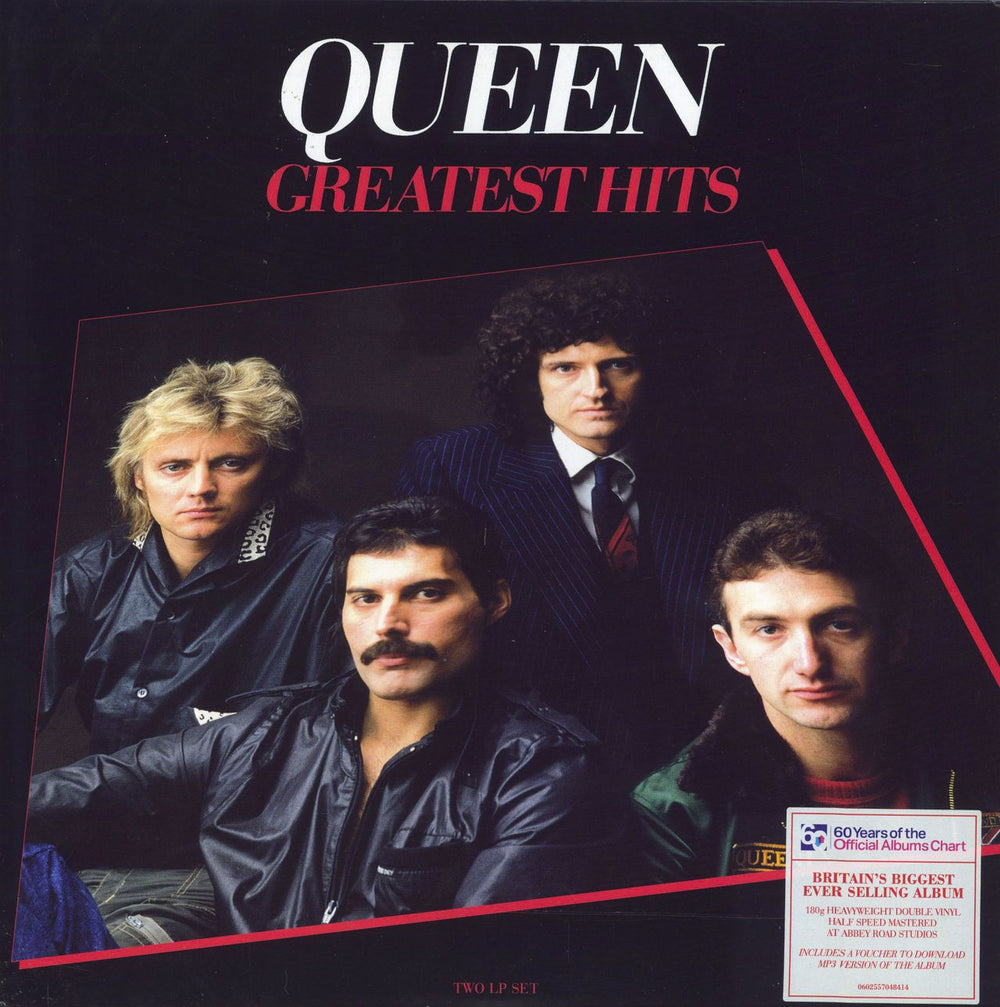 Queen Greatest Hits - 180gm - Stickered UK 2-LP vinyl record set (Double LP Album) 0602557048414