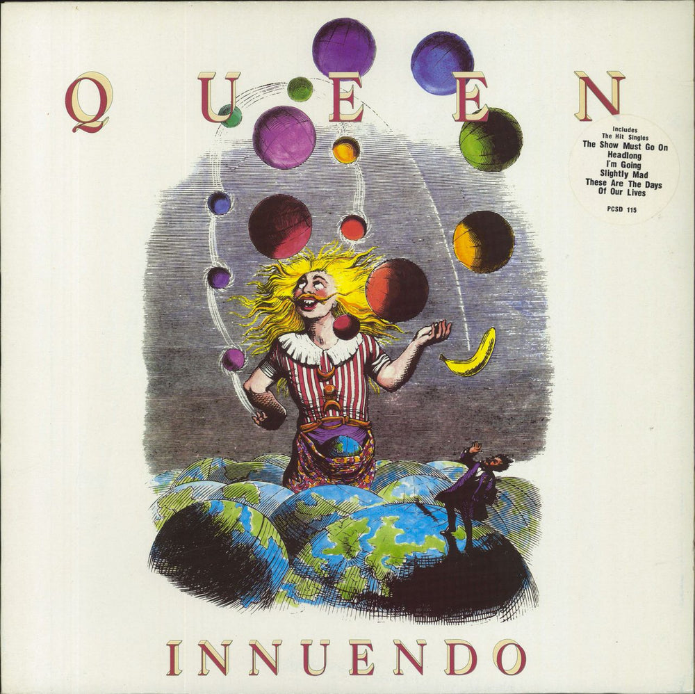 Queen Innuendo - Hype Stickered Sleeve UK vinyl LP album (LP record) PCSD115