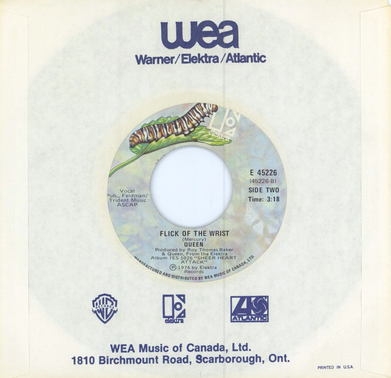 Queen Killer Queen - Caterpillar Canadian 7" vinyl single (7 inch record / 45)
