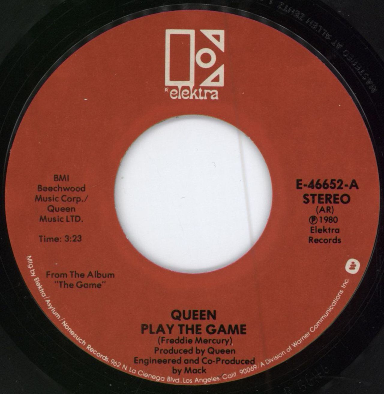 Queen Play The Game US 7" vinyl single (7 inch record / 45) QUE07PL425554