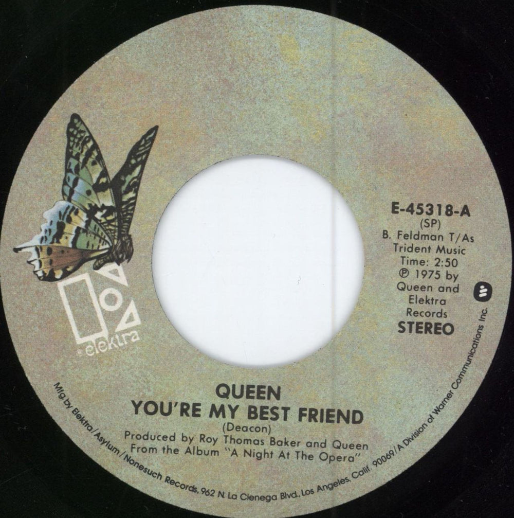 Queen You're My Best Friend - SP US 7" vinyl single (7 inch record / 45) E-45318