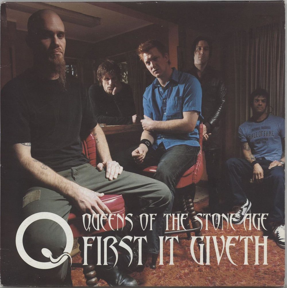 Queens Of The Stone Age First It Giveth - Red Vinyl UK 7" vinyl single (7 inch record / 45) 9810506