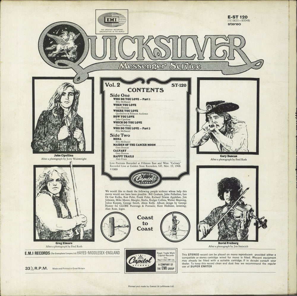 Quicksilver Messenger Service Happy Trails - 2nd - WOS UK vinyl LP album (LP record)