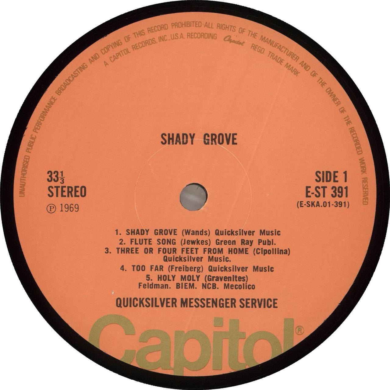 Quicksilver Messenger Service Shady Grove - peach label UK Vinyl LP ...