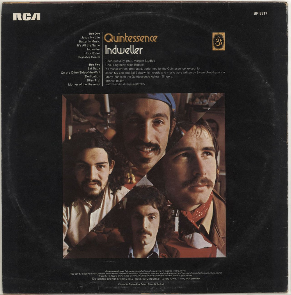 Quintessence Indweller UK vinyl LP album (LP record)