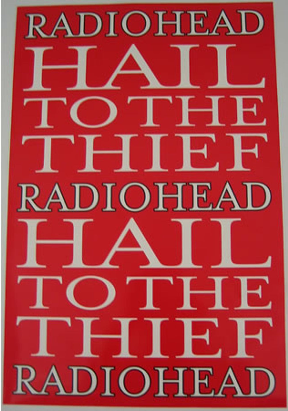 Radiohead Hail To The Thief US Promo memorabilia STICKER