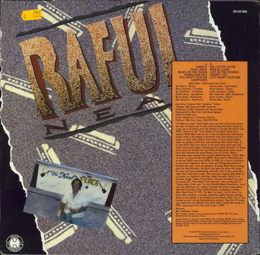 Raful Neal Louisiana Legend German vinyl LP album (LP record)