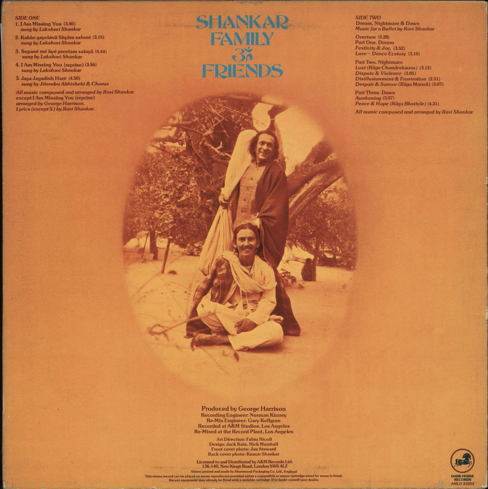 Ravi Shankar Shankar Family & Friends - EX UK vinyl LP album (LP record)