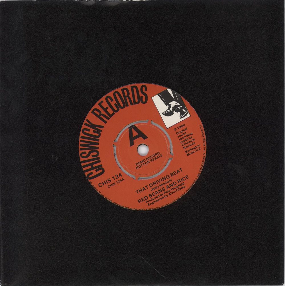 Red Beans And Rice That Driving Beat - A Label UK Promo 7" vinyl single (7 inch record / 45) CHIS124