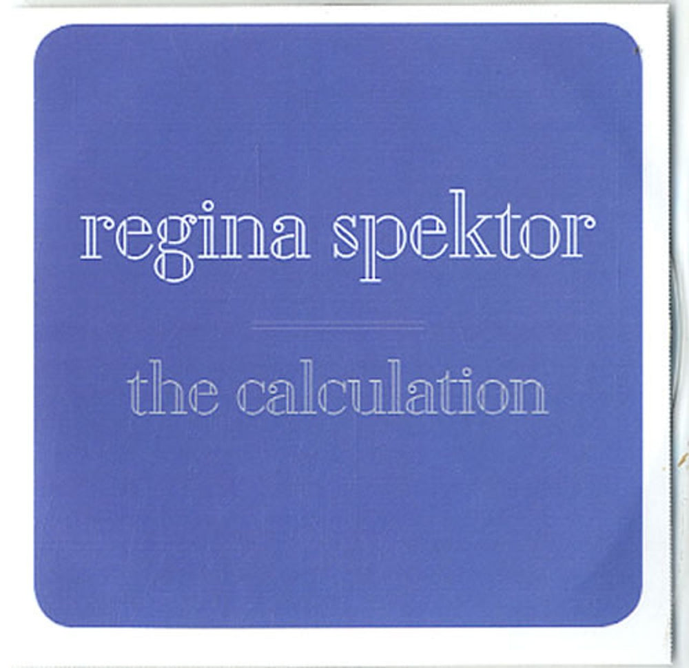 Regina Spektor The Calculation UK Promo CD-R acetate CD-R