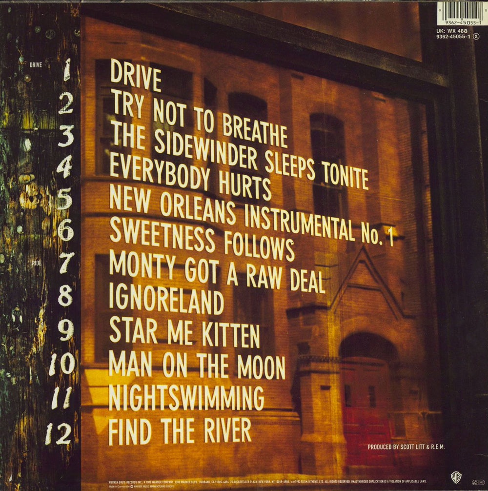 REM Automatic For The People - 1st - EX UK vinyl LP album (LP record) 093624505518