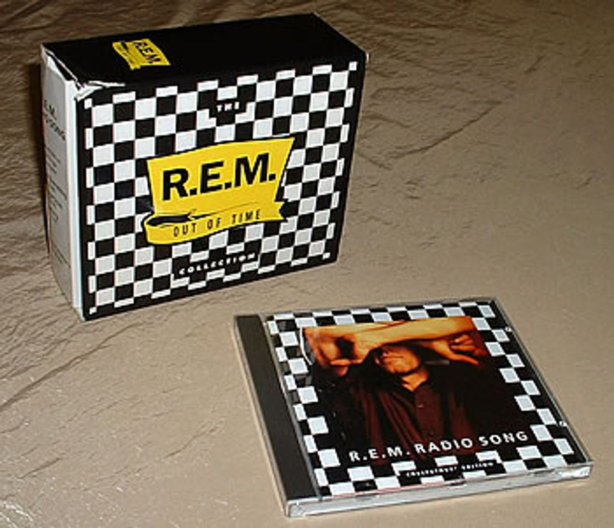 REM Radio Song + Out Of Time Box UK CD single —