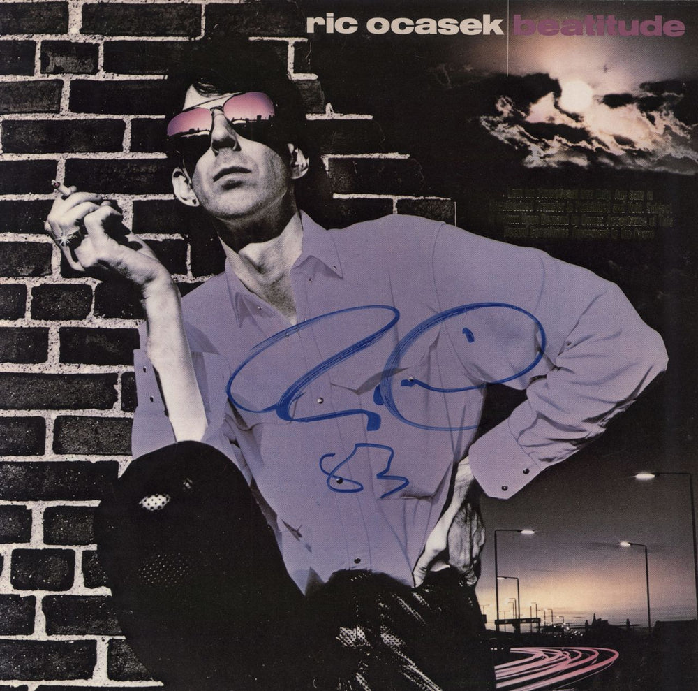 Ric Ocasek Beatitude - Autographed US vinyl LP album (LP record) GHS2022