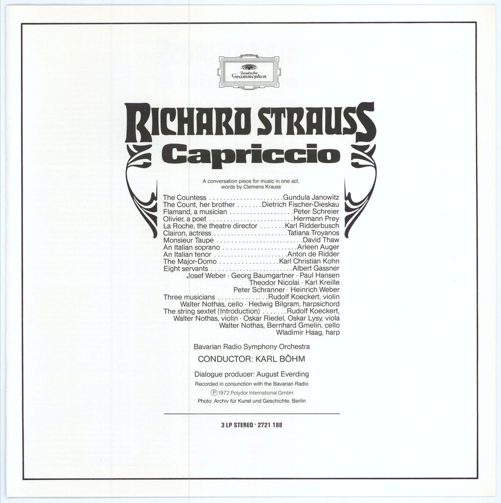 Richard Strauss Strauss: Capriccio UK Vinyl Box Set