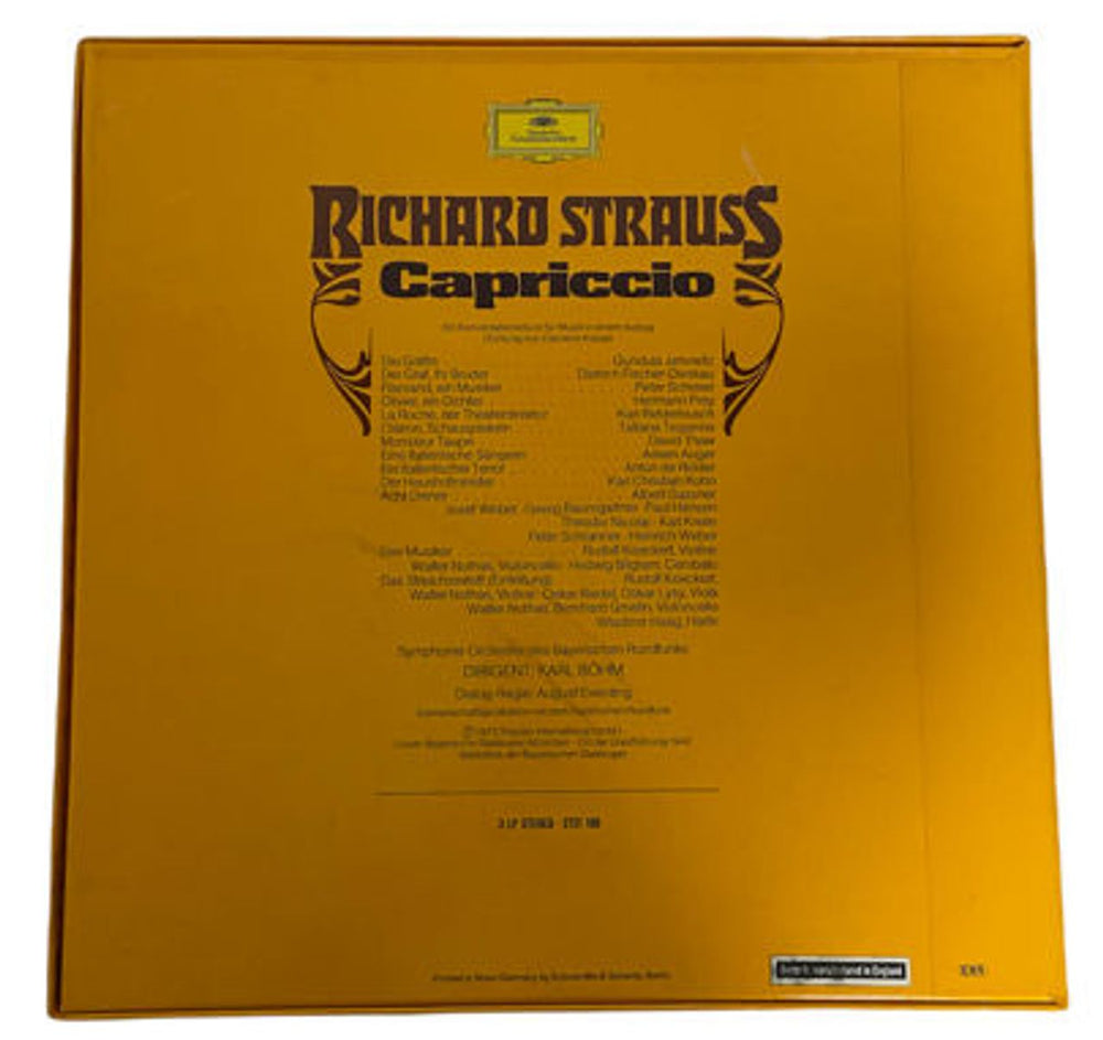 Richard Strauss Strauss: Capriccio UK Vinyl Box Set RG6VXST783269