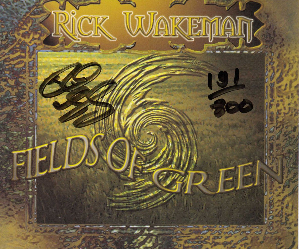 Rick Wakeman Fields Of Green - Autographed & Numbered UK CD single (CD5 / 5") MFCDS001