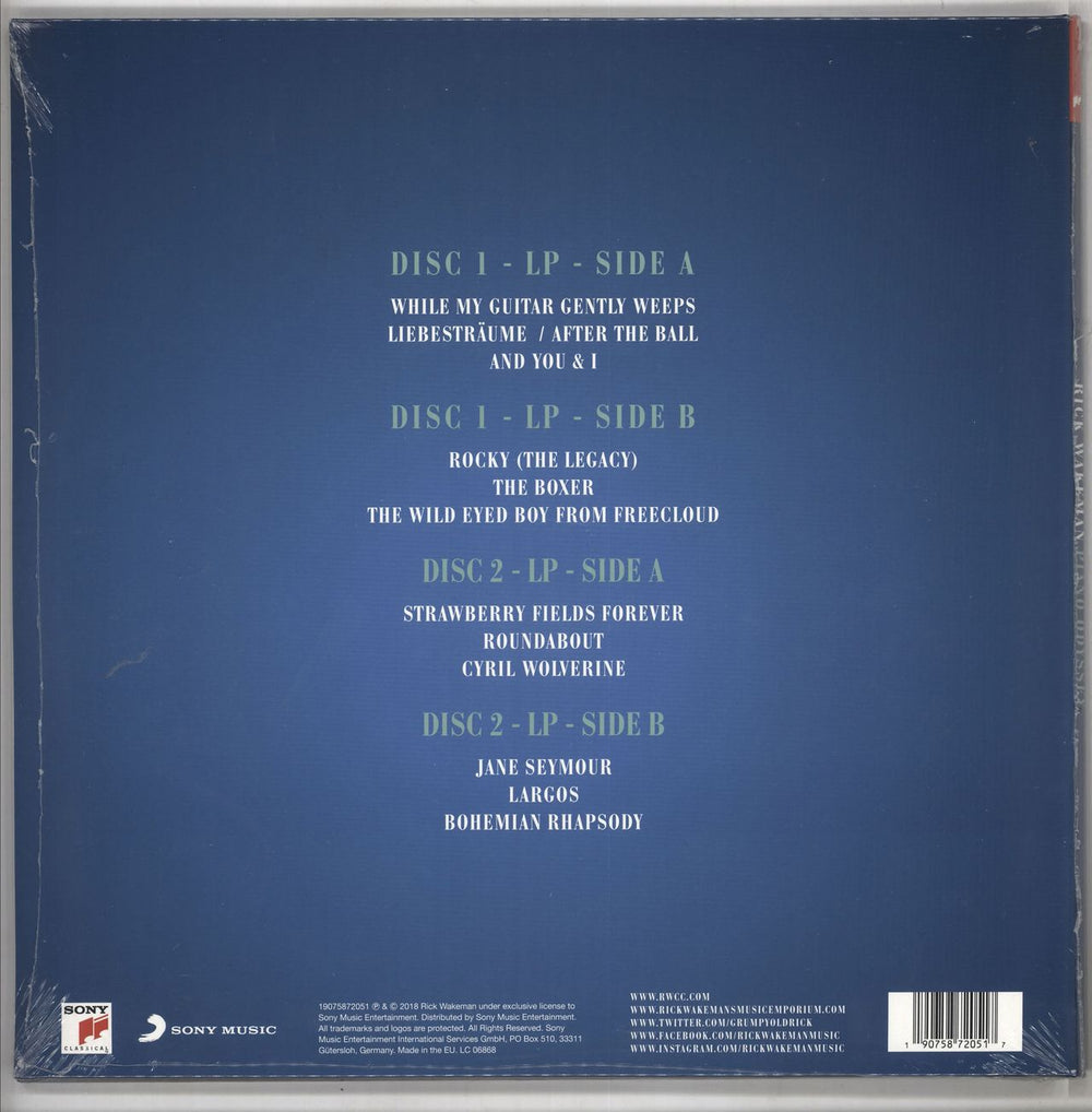 Rick Wakeman Piano Odyssey - Sealed UK 2-LP vinyl record set (Double LP Album) 190758720517