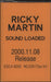 Ricky Martin Sound Loaded Japanese Promo cassette album PROMO CASSETTE