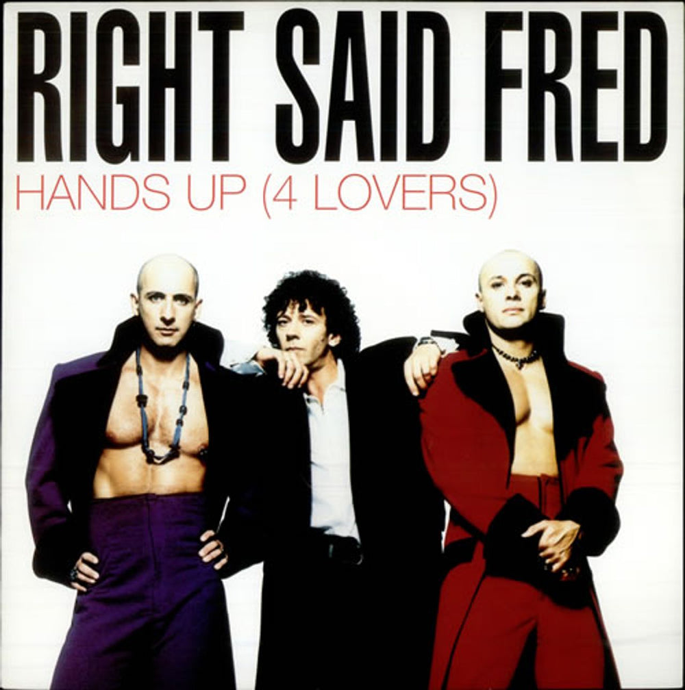 Right Said Fred Hands Up (4 Lovers) UK 12" vinyl single (12 inch record / Maxi-single) 12SNOG8