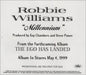 Robbie Williams Millenium US CD-R acetate RWICRMI136699