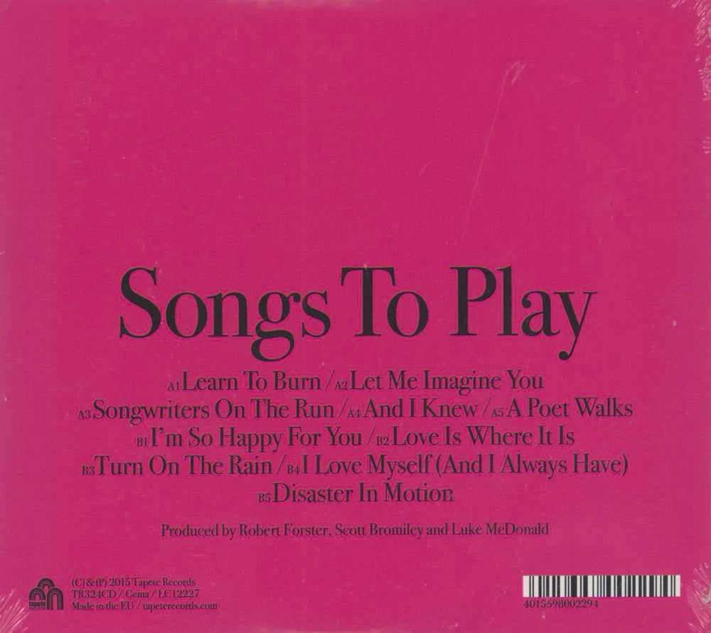 Robert Forster Songs To Play - Sealed UK CD album (CDLP) 4015698002294