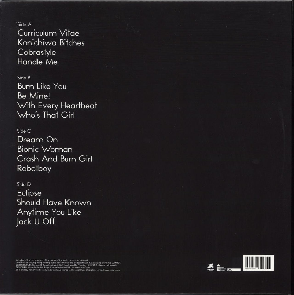 Robyn Robyn - RSD20 - Red Vinyl UK 2-LP vinyl record set (Double LP Album) RYN2LRO815162