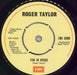 Roger Taylor My Country - No A-Side Label UK 7" vinyl single (7 inch record / 45)