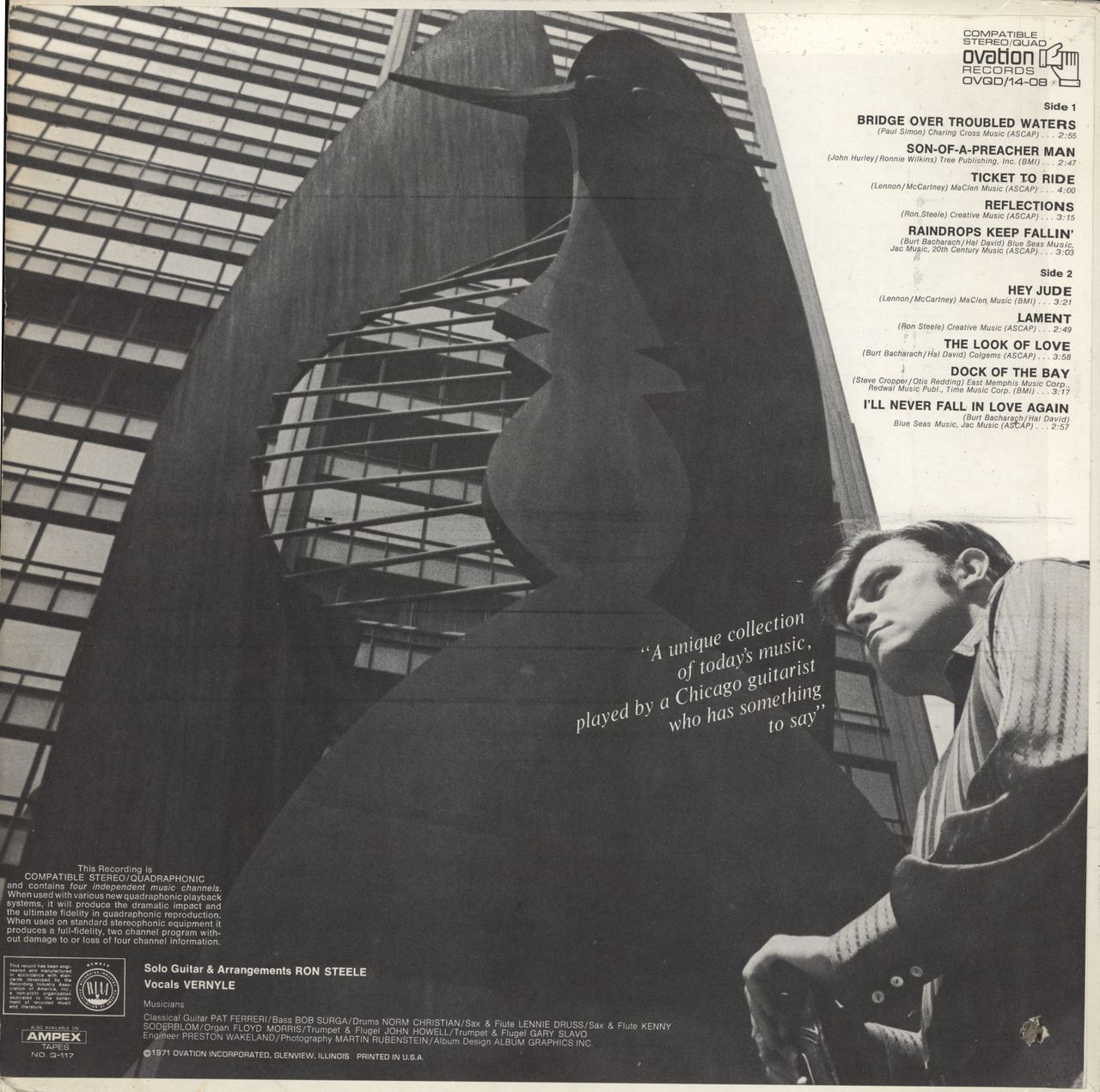Ron Steele Chicago Guitar US vinyl LP album (LP record)