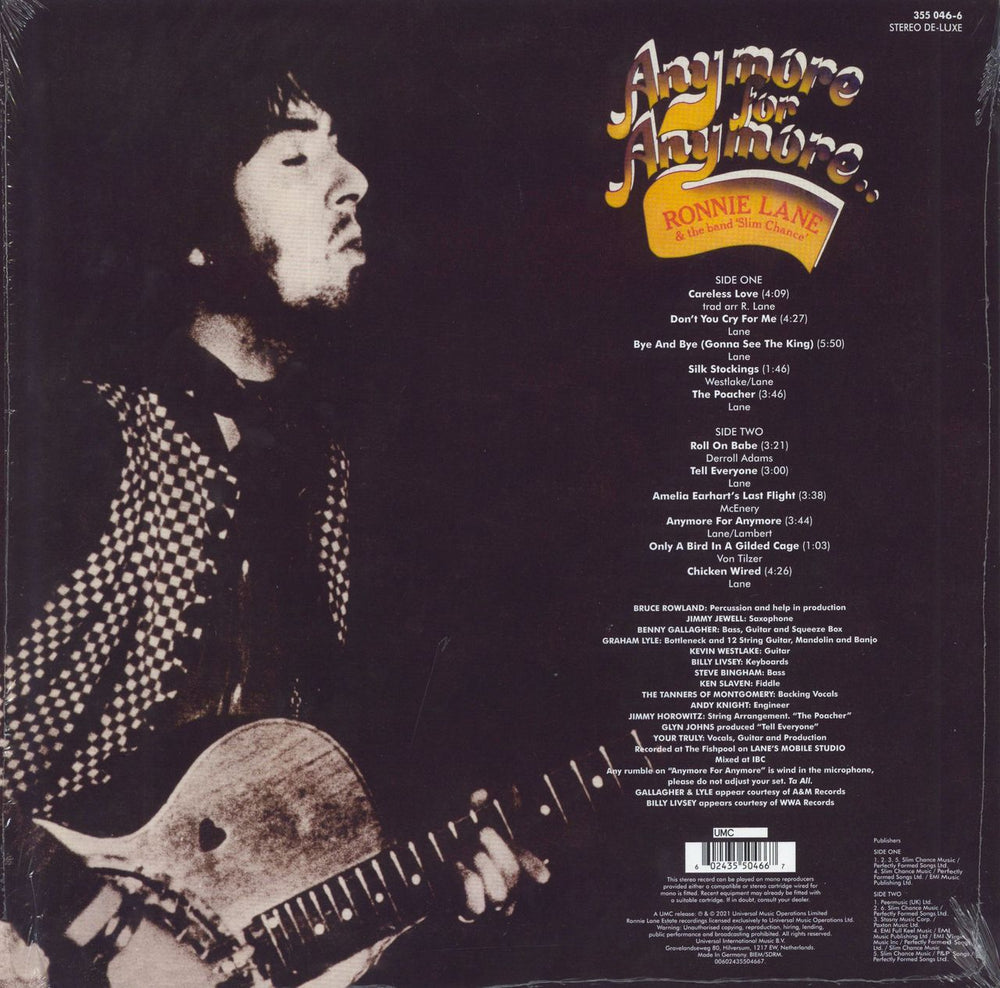 Ronnie Lane Anymore For Anymore - 180g UK vinyl LP album (LP record) 602435504667