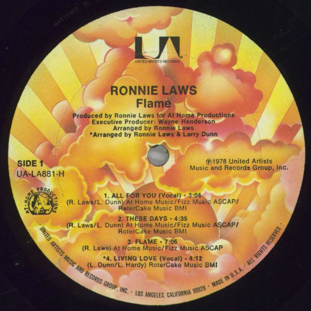 Ronnie Laws Flame US vinyl LP album (LP record) RLWLPFL825491