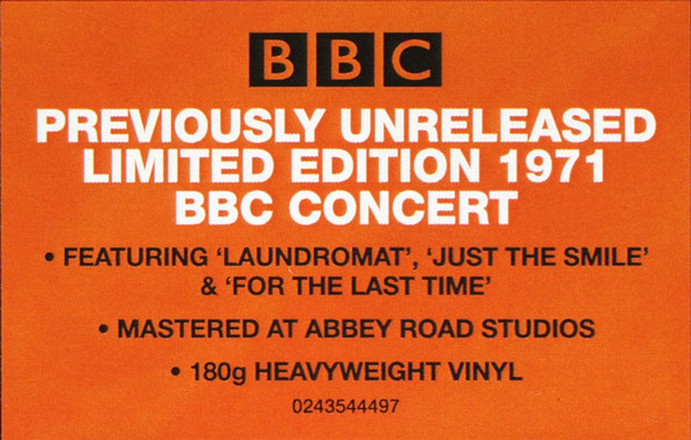 Rory Gallagher BBC John Peel Sunday Concert 1971 - Orange Vinyl - Sealed UK vinyl LP album (LP record) Audiophile