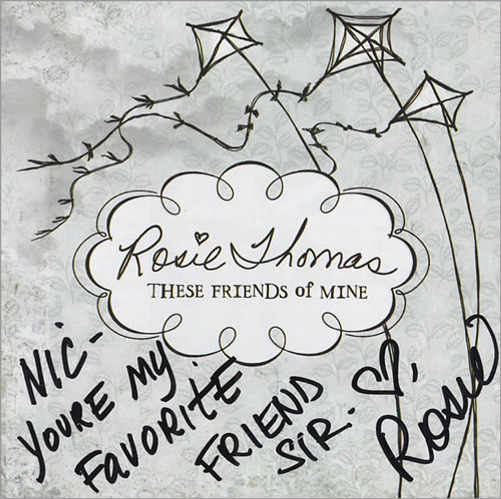 Rosie Thomas These Friends Of Mine - Autographed US CD album (CDLP) 306362